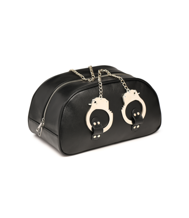 Cuffed Travel Bag with Handcuff Handles - Black