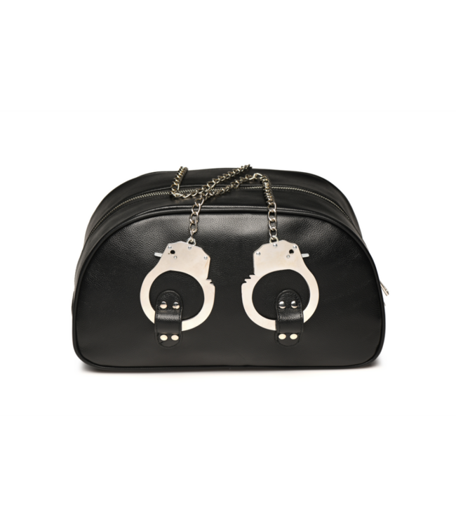 Cuffed Travel Bag with Handcuff Handles - Black