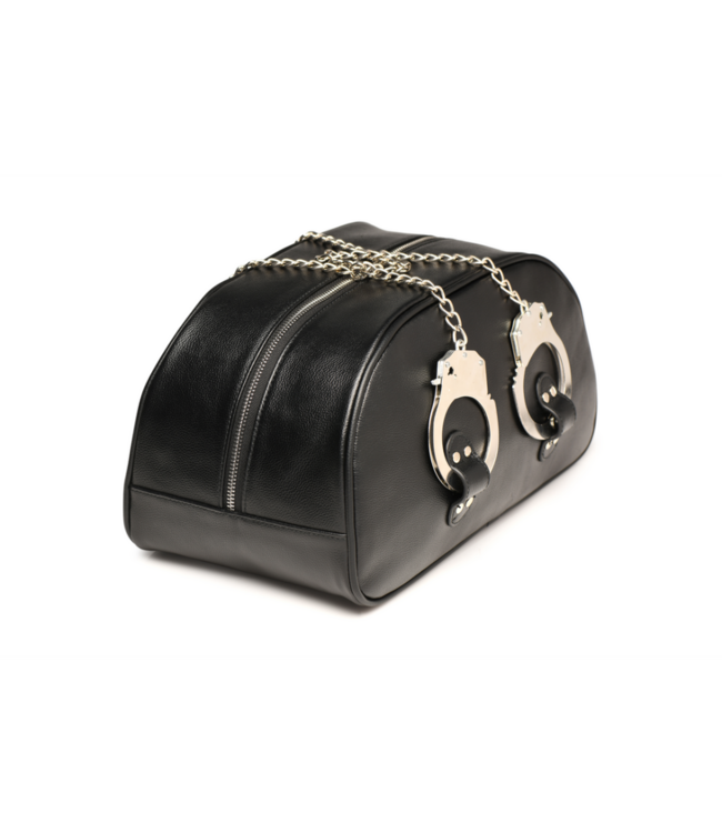 Cuffed Travel Bag with Handcuff Handles - Black