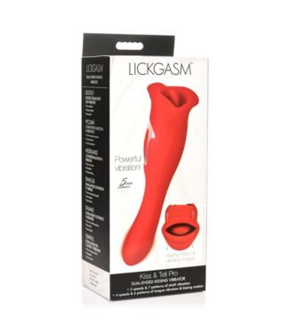 Xr Brands Kiss and Tell Pro - Dual-Ended Kissing Vibrator - Red