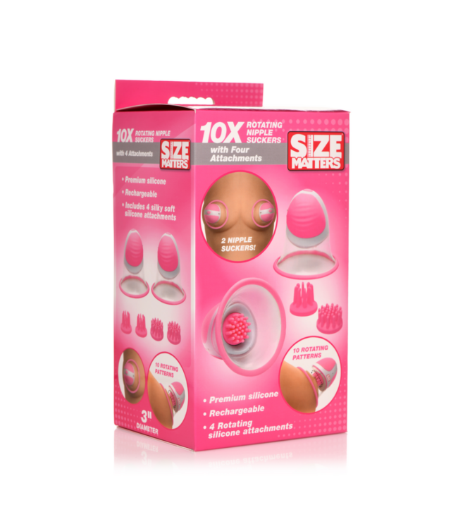 Rotating Silicone Nipple Suckers with 2 Attachments