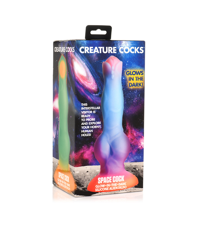Space Cock - Glow in the Dark - Silicone Alien Dildo