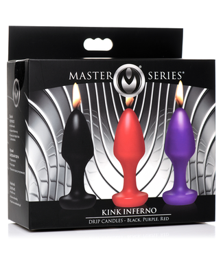 Xr Brands Kink Inferno - Drip Candles - Black/Purple/Red