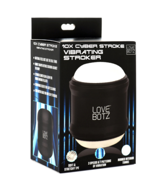 Xr Brands Cyber Stroke Vibrating Stroker - Black