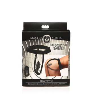 Xr Brands Bum-Tastic - Silicone Anal Plug with Harness and Remote Control