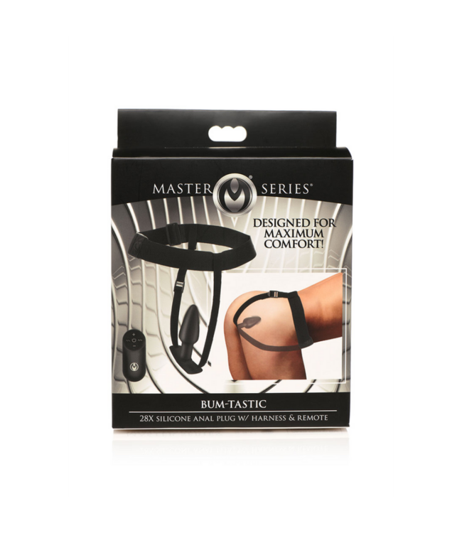 Bum-Tastic - Silicone Anal Plug with Harness and Remote Control