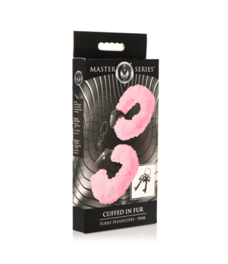 Xr Brands Cuffed in Fur - Furry Handcuffs - Pink