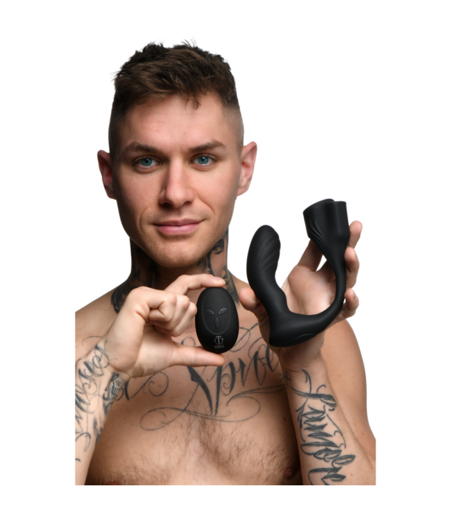 Silicone Prostate Plug with Cockring and Remote Control