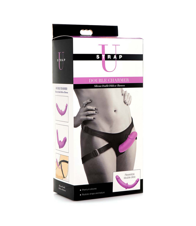 Double Charmer - Silicone Double Dildo with Harness