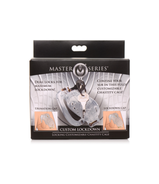 Xr Brands Double Lockdown - Lockable Adjustable Chastity Cage