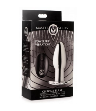 Xr Brands Chrome Blast - Rechargeable Butt Plug - Small