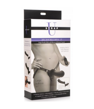 Xr Brands Double Diva - Double Dildo with Harness and Remote Control