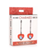Xr Brands Light Up - Silicone Heart Tweezers Nipple Clamps