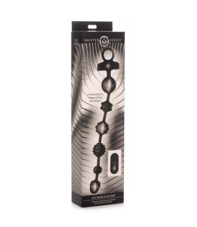 Dark Rattler - Vibrating Silicone Anal Beads with Remote Control