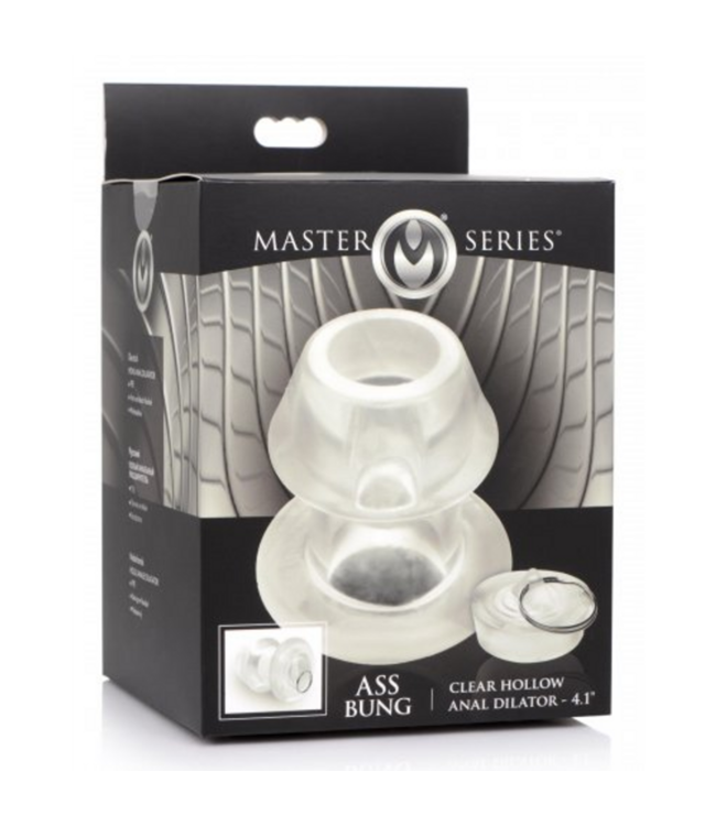 Ass Bung - Clear Hollow Anal Dilator with Plug - Extra Large