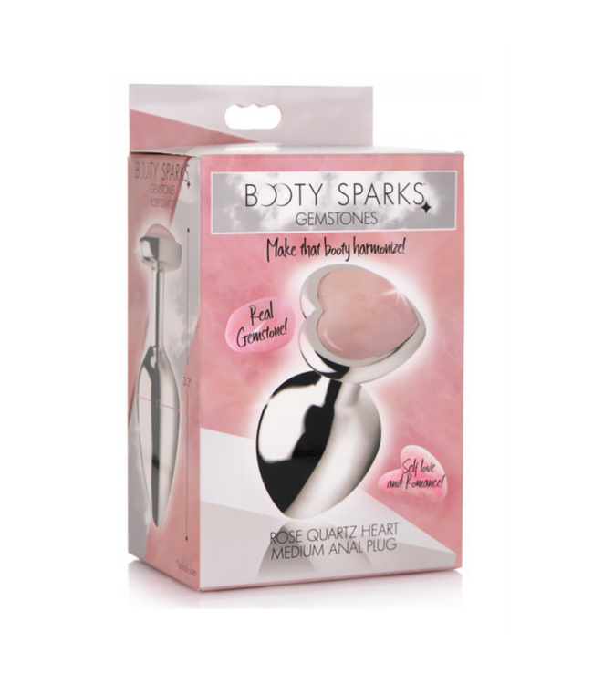 Rose Quartz Heart - Butt Plug - Medium