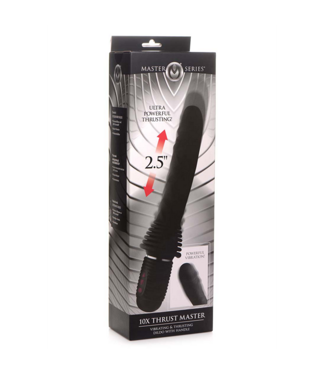 Thrust Master - Vibrating and Thrusting Dildo with Handle