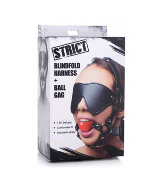 Xr Brands ST Blindfold Harness with Ball Gag