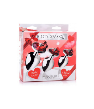 Xr Brands Red Gem - Butt Plug Set with Bells