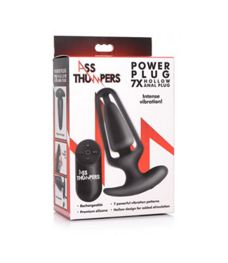 Xr Brands Hollow Anal Plug with Remote Control and 7 Speeds