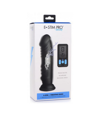 Xr Brands Vibrating and E-Stim Silicone Dildo + Remote Control