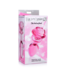 Xr Brands Pink Rose - Glass Butt Plug - Large
