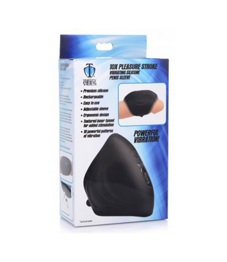 Xr Brands Pleasure Stroke - Vibrating Silicone Penis Sleeve