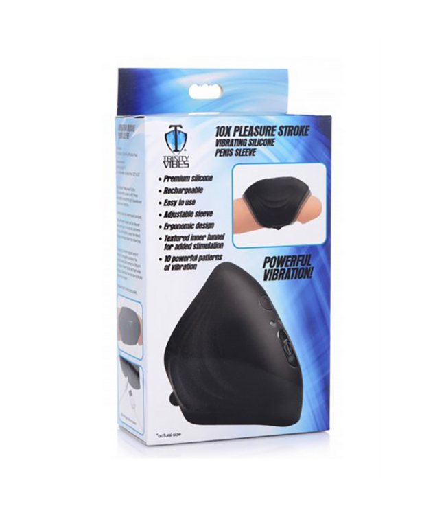 Pleasure Stroke - Vibrating Silicone Penis Sleeve