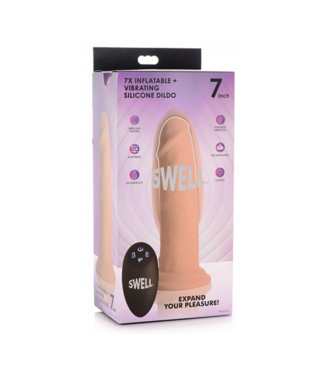 Xr Brands Swell - Inflatable and Vibrating Silicone Dildo - 7 / 18 cm