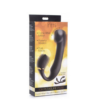 Xr Brands Pleasure - Silicone Vibrator with Clitoris Stimulator