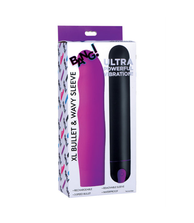 XL Bullet and Wavy Silicone Sleeve