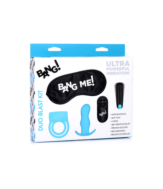 Xr Brands Duo Blast Kit - Cockring, Butt Plug, Bullet Vibrator and Blindfold