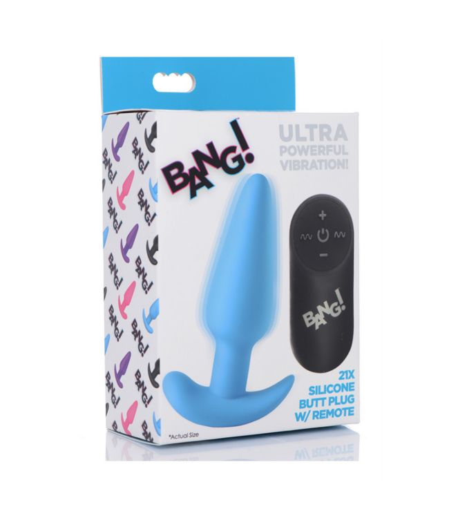 Vibrating Silicone Butt Plug with Remote Control