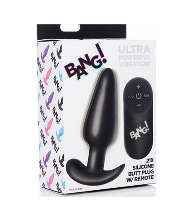 Vibrating Silicone Butt Plug with Remote Control