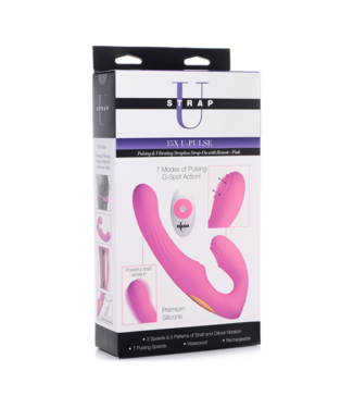 Xr Brands U-Pulse - Silicone Pulsating and Vibrating Strapless Strap-On