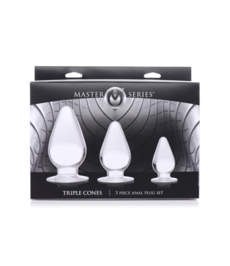 Xr Brands Triple Cones - Anal Plug Set - 3 Pieces