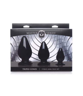 Xr Brands Triple Cones - Anal Plug Set - 3 Pieces