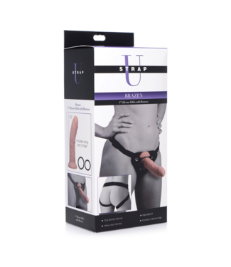 Xr Brands Brazen - Silicone Dildo with Harness - 8 / 20 cm
