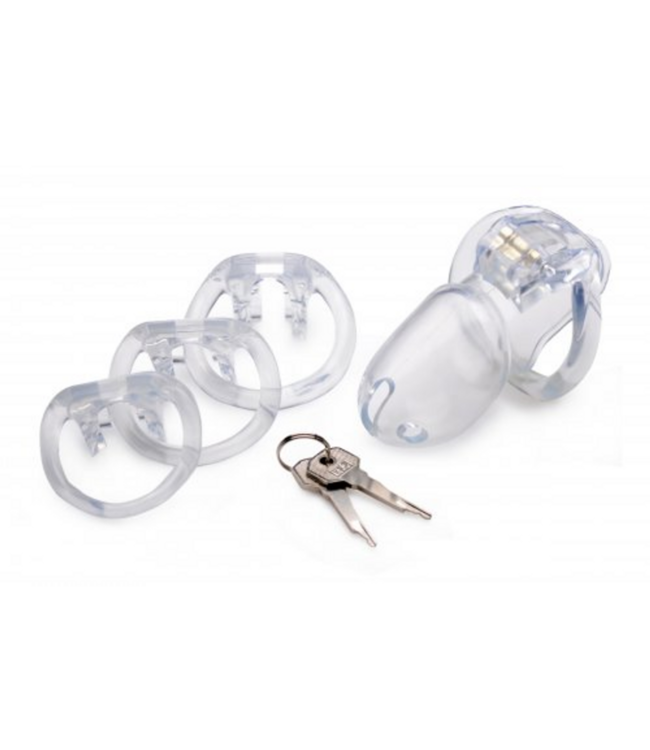 Clear Captor - Chastity Cage with Keys - Small