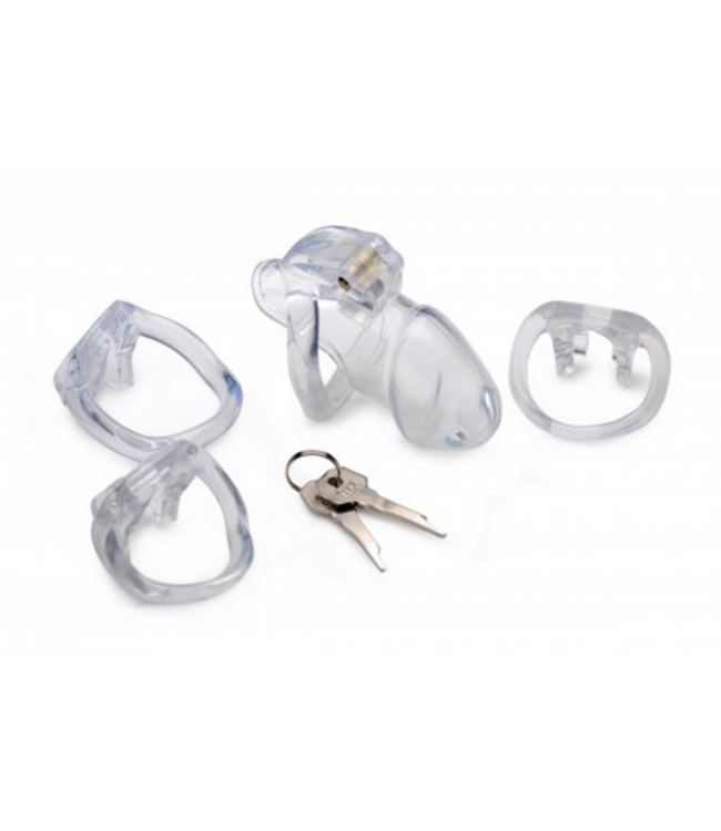 Clear Captor - Chastity Cage with Keys - Medium