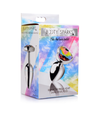 Xr Brands Rainbow Prism - Heart Butt Plug - Small