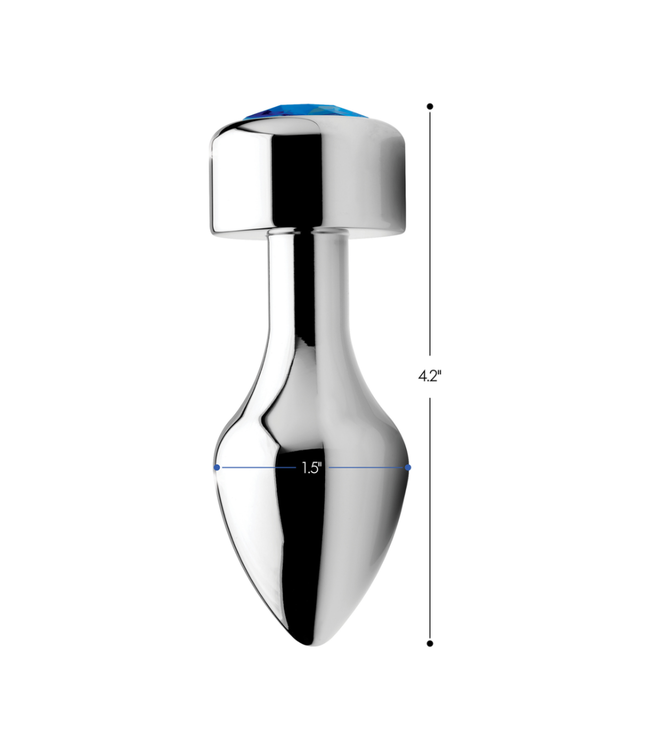 Blue Gemstone - Weighted Base Aluminum Plug - Large