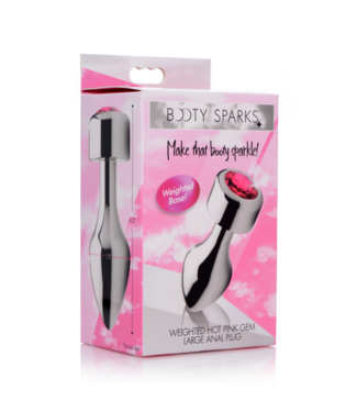 Xr Brands Pink Gemstone - Weighted Base Aluminum Plug - Large