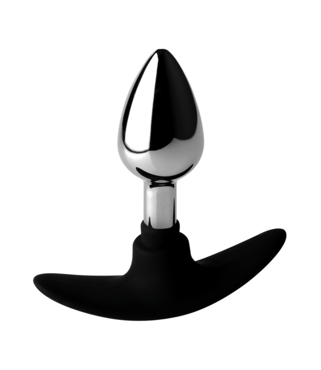 Dark Invader - Metal and Silicone Anal Plug - Small