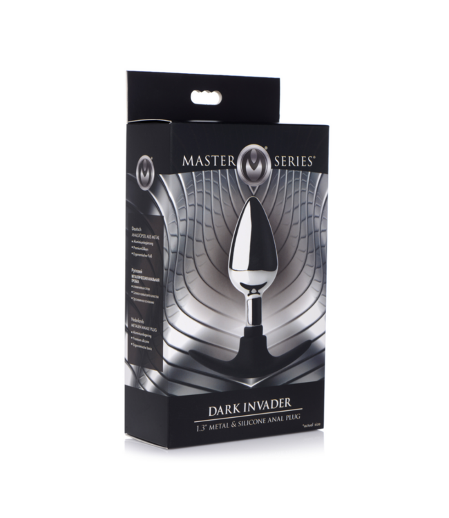 Dark Invader - Metal and Silicone Anal Plug - Medium