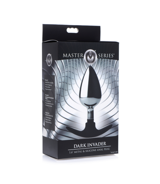 Dark Invader - Metal and Silicone Anal Plug - Large