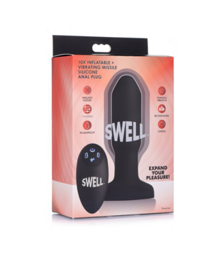 Xr Brands Inflatable Vibrating Silicone Butt Plug
