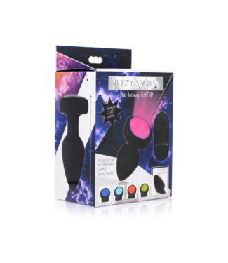 Xr Brands Silicone Vibrating LED Plug - Medium