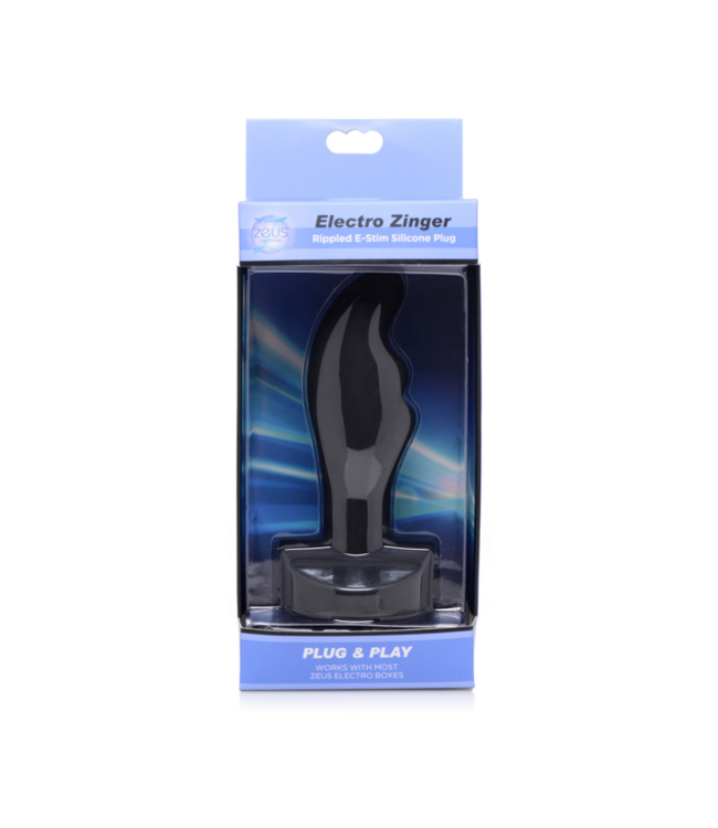 Electro Zinger - Ribbed E-Stim Silicone Plug