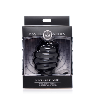 Xr Brands Hive Ass Tunnel - Silicone Ribbed Hollow Anal Plug - Large